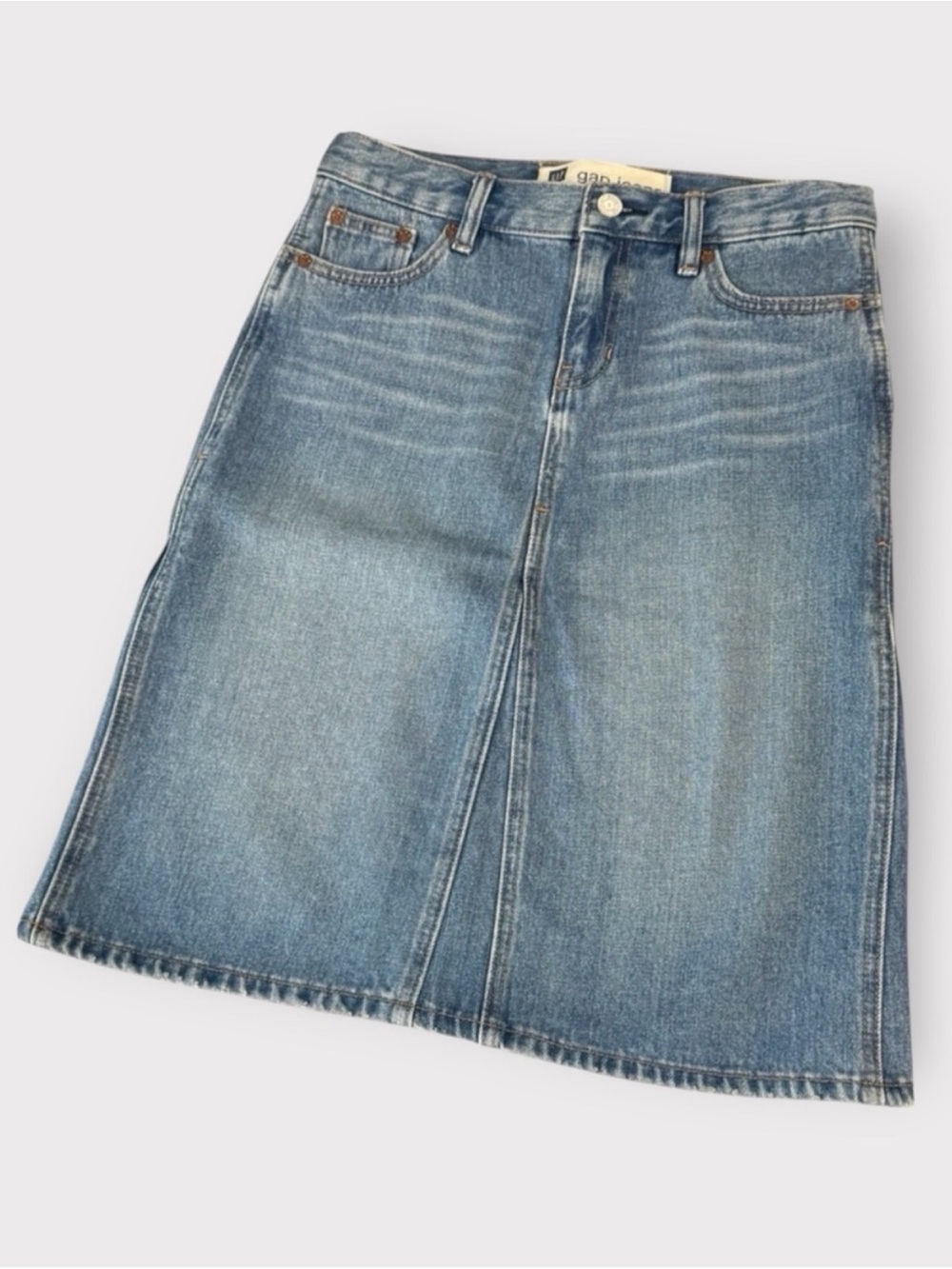 GAP Light Blue Denim A-Line Skirt